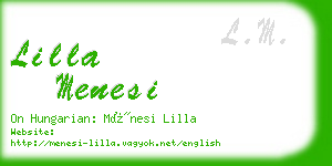 lilla menesi business card